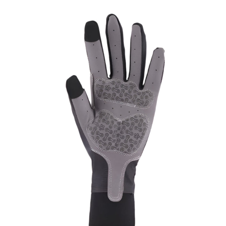 LONG FINGER GLOVES - BLACK