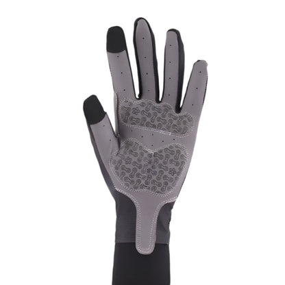 LONG FINGER GLOVES - BLACK